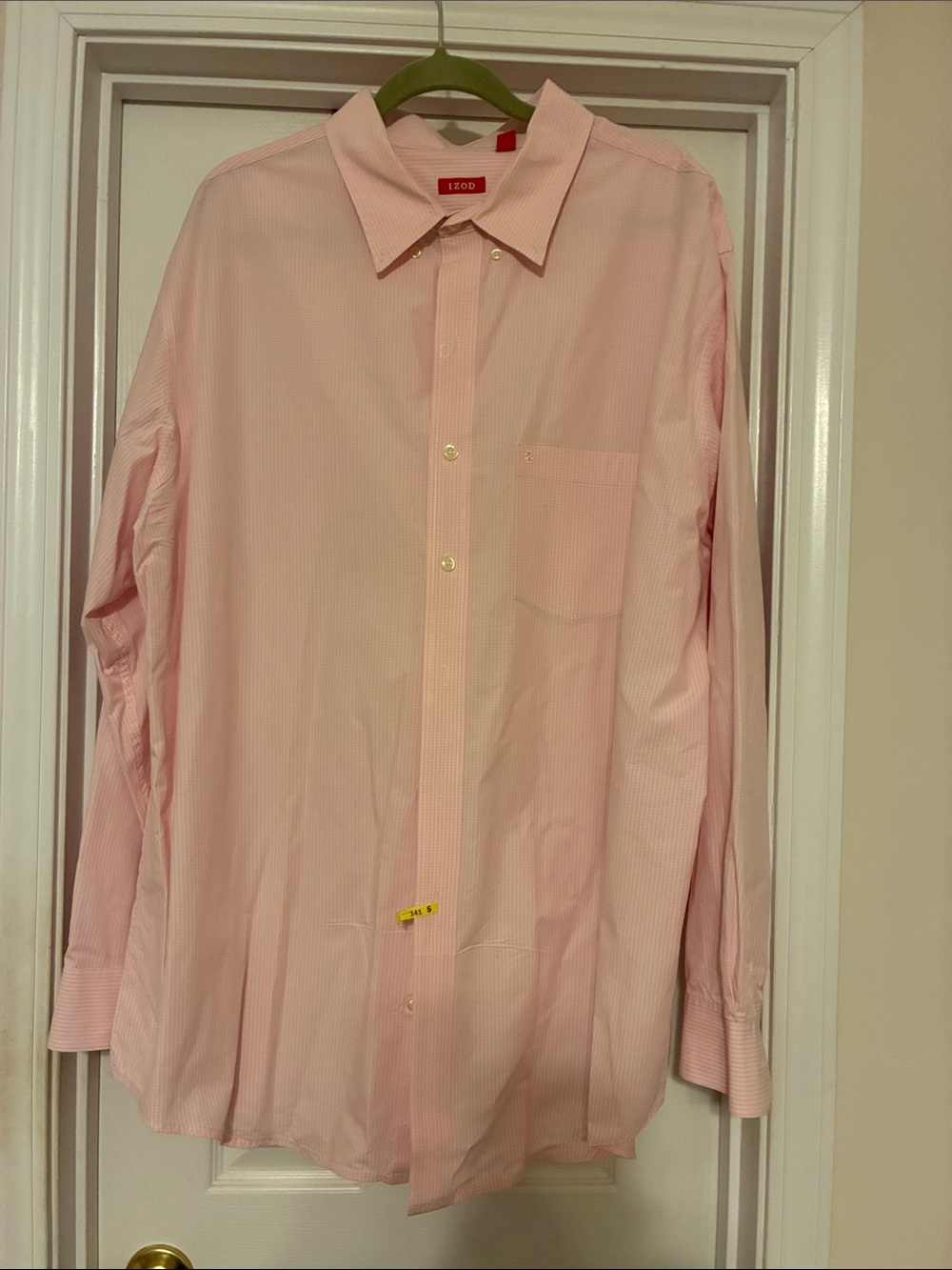 Izod Men's Pale Pink 2XLT Long-Sleeve Dress‎ Shirt